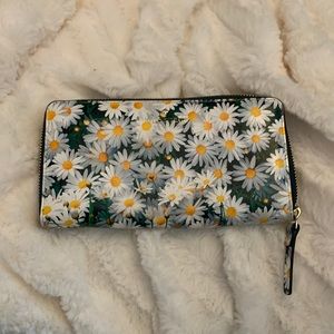 Floral Kate Space Wallet with zipper close